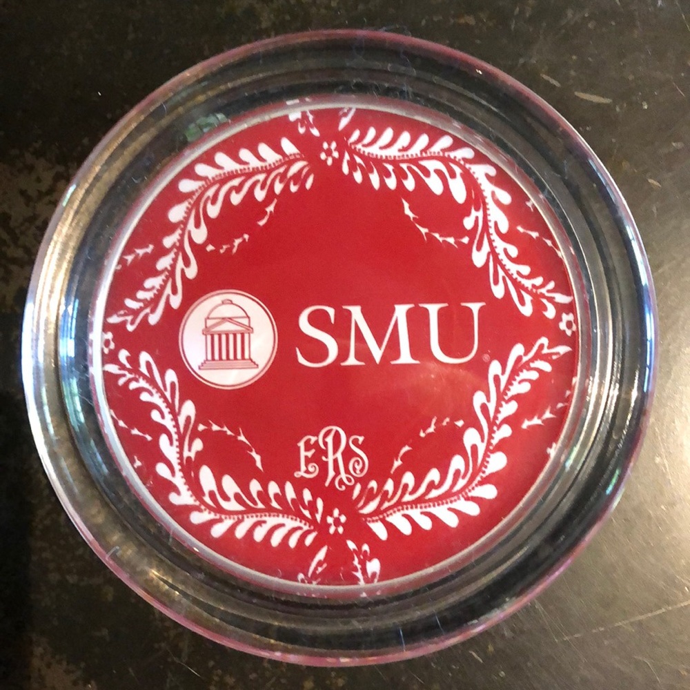 NWOT Southern Methodist University glass coaster